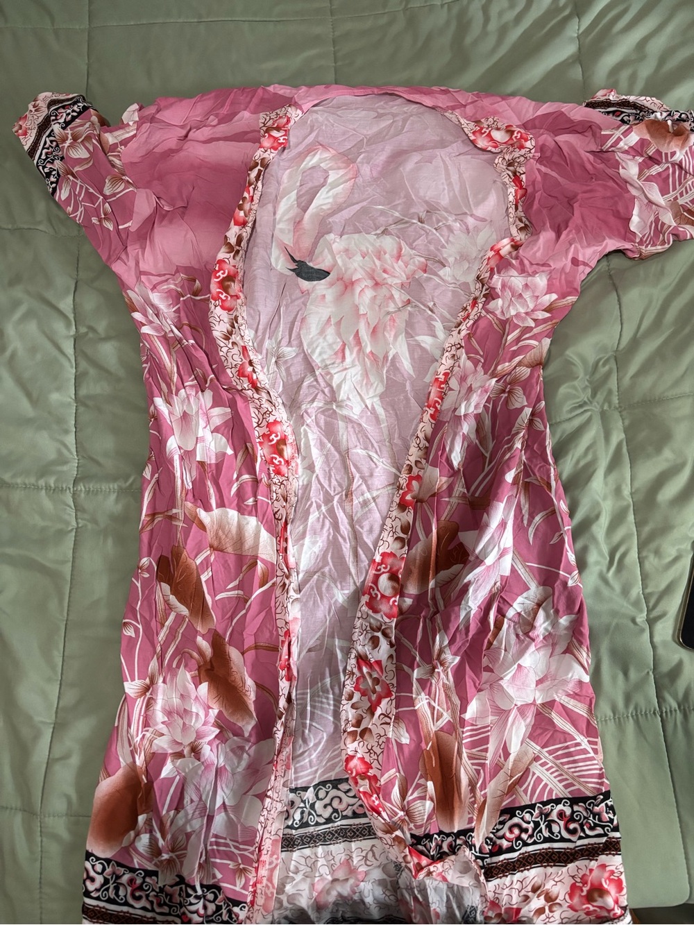 Pink Floral Lightweight Kimono Cover-Up